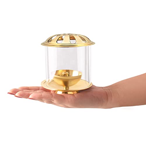 Klassic Pure Brass Diya Combo Set | 4.5 Inch Swastik Diya & 4 Inch Navjyoti Diya | Ideal for Mandir, Pooja Room, Diwali, Festive Decor, Daily Aarti & Housewarming Gifts - Image 5