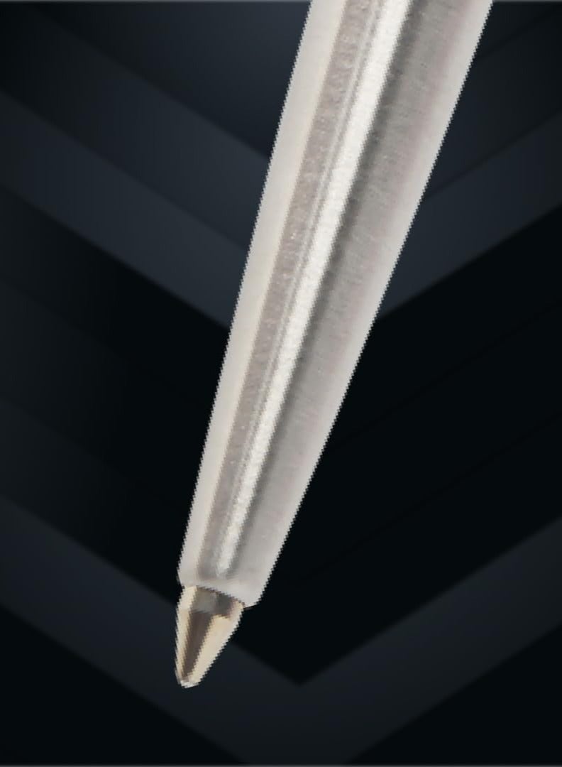 Parker Classic Stainless Steel Chrome Trim Ball Pen | Ink Color - Blue | Corporate Gift | Ideal For Professional Use - Image 4