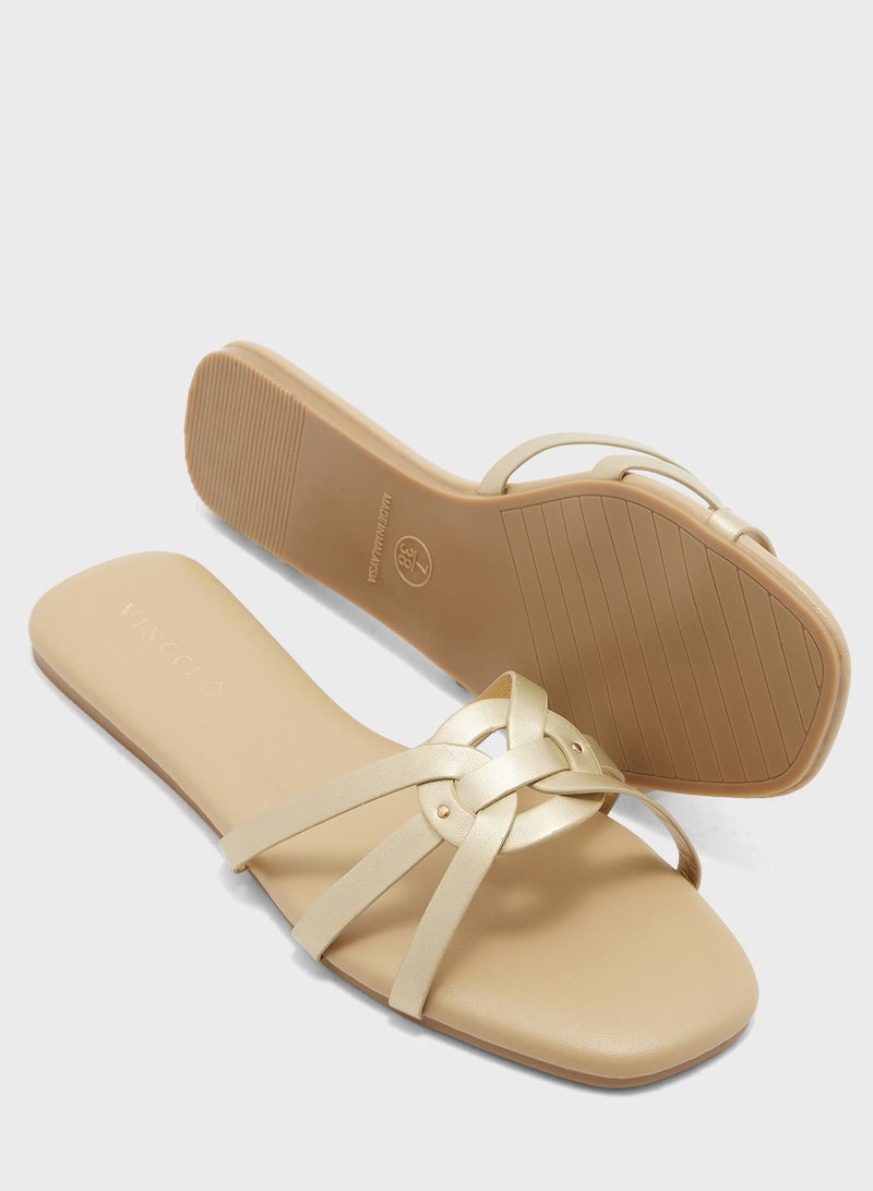 Multi Strap Flat Sandals