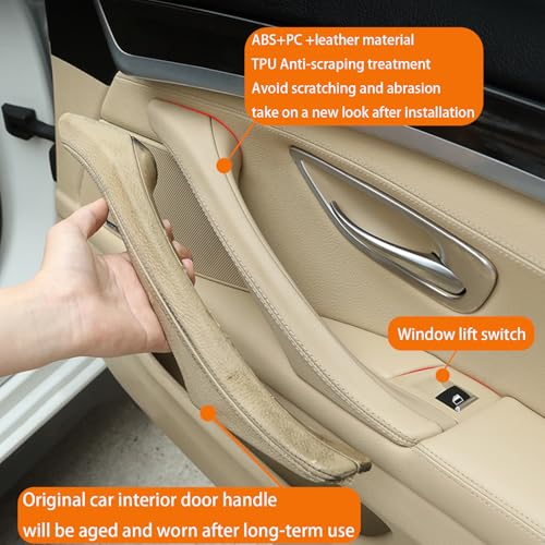 CHUANGHUI Car Door Handle for BMW 5 Series F10 F11 20112016 Left Side Interior Door Handles Replace Cover Assembly 520i 528i 530i 535d 535i 550i Black Left Door Handle - Image 3