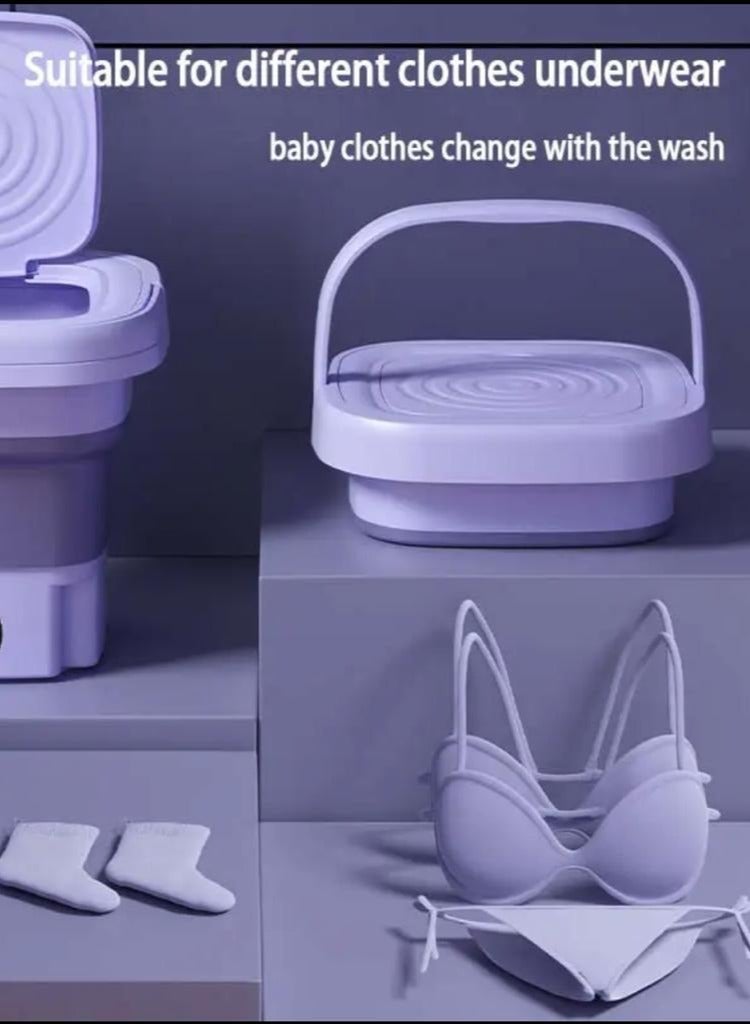 Portable Washing Machine  Mini Foldable Washing Machine Sterilization Dryer 8L for Baby Clothes, Underwear or Small Items  Apartment, Dorm, Camping, Travel RV Washing(B) - Image 3