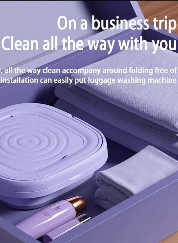 Portable Washing Machine  Mini Foldable Washing Machine Sterilization Dryer 8L for Baby Clothes, Underwear or Small Items  Apartment, Dorm, Camping, Travel RV Washing(B) - Image 4