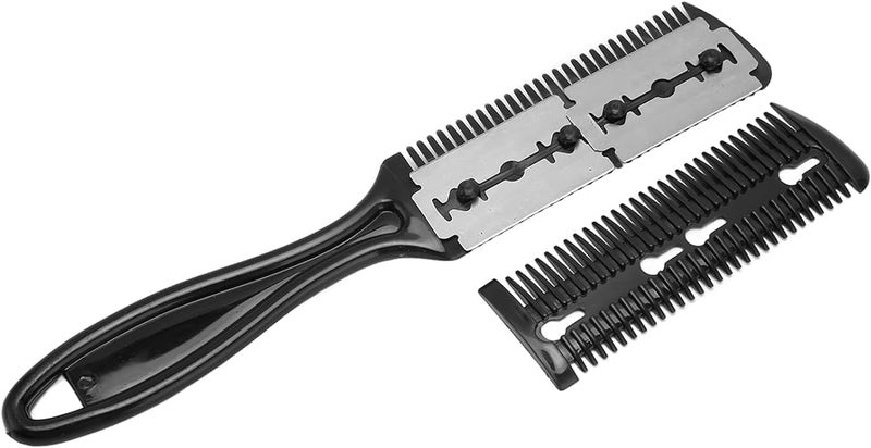 3 Pcs Hairdresser Hair Cutting Scissor With Rat Tail Hair Comb Long Professional Sharp Stainless Steel Scissor+ comb -BLACK- - Image 3