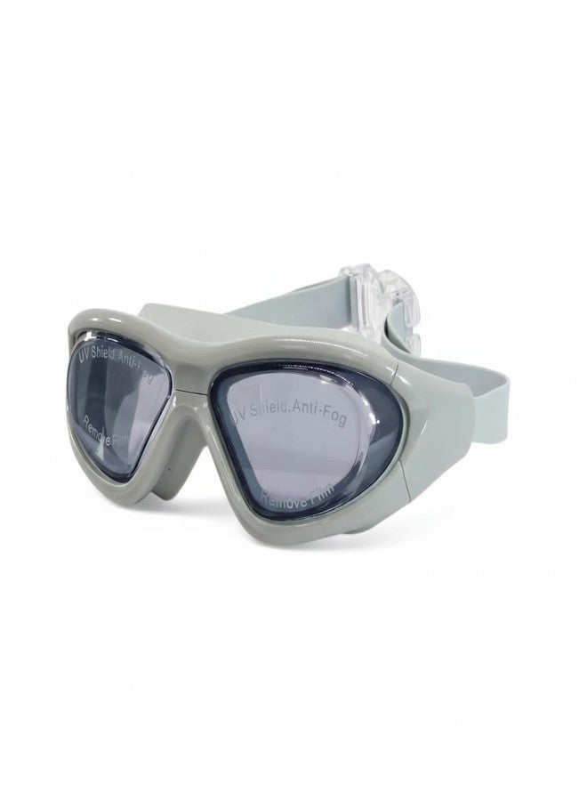 Spocco | Premium Big Frame Competition Pool Swim Goggles, Clear Lens & Wide-Vision Swimming Goggles with UV Protection, Anti-Fog Coating, Adjustable Strap for Kids, Youth & Adults | SG70-Gaey | 80 - Image 4