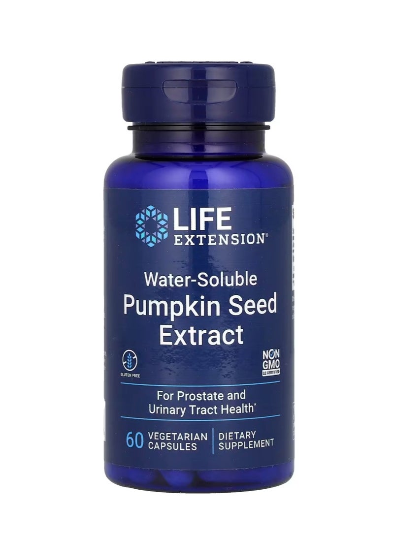 Life Extension Water-Soluble Pumpkin Seed Extract 262 mg 60 Vegetarian Capsules - Image 1