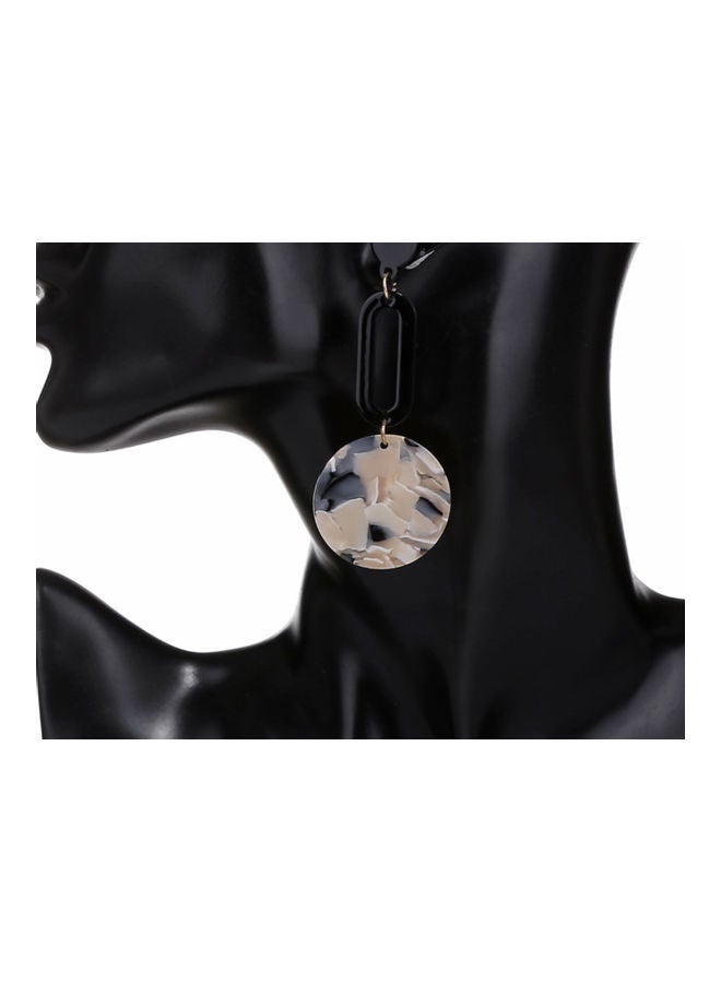NIBEMINENT Leopard Print Disc Long Earrings  - Image 2