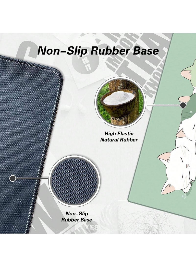 Stylish, Cat Designed Mouse Pad With Non-Slip Rubber Base, Size 900x400 mm - Image 4