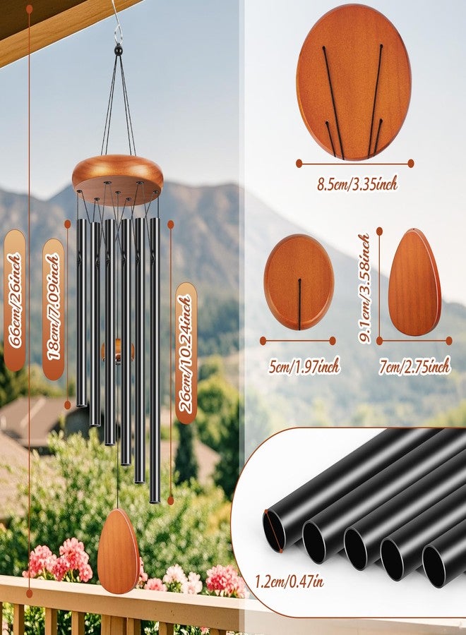 Winzwon Memorial Wind Chimes for Outside 26" Inches, Winzwon Sympathy Wind Chimes for Loss of Loved One, Garden Patio Balcony Yard Decor, Gifts for Mom Women Grandma, House Warming Gifts for New Home (26") - Image 5