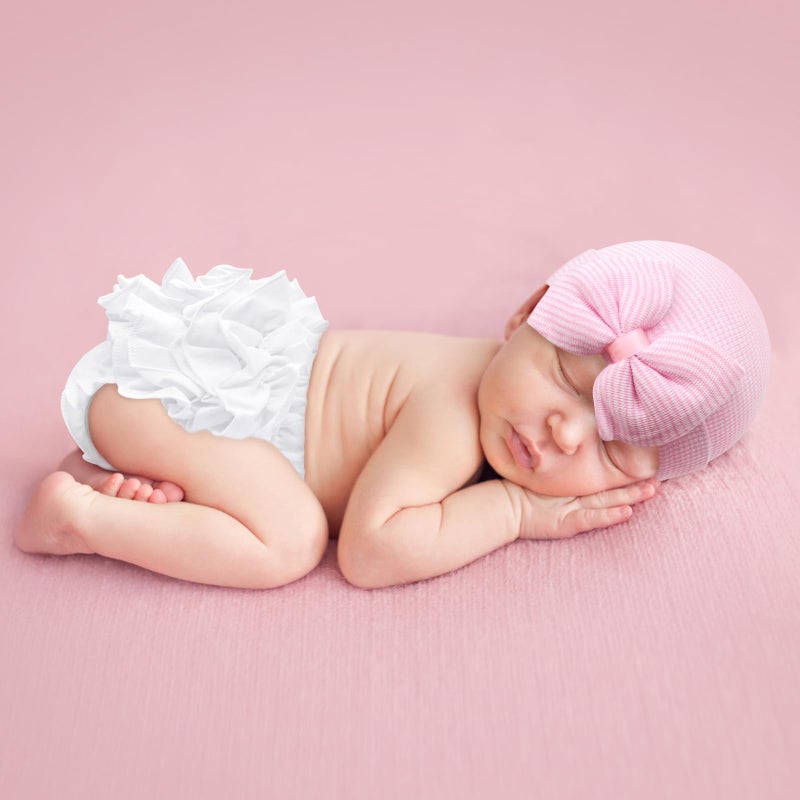Sarfel Baby Bloomers Diaper Covers for Girls White Bloomers for Baby Girls Diaper Cover for Baby Girls Underwear Newborn Shorts - Image 2