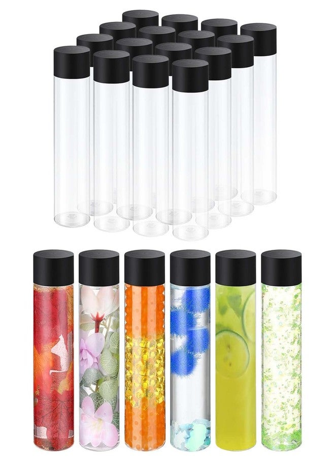 QZV 16 Pack Empty Plastic Sensory Bottles with Lids 13.5 oz/ 400 ml Bulk Empty Reusable Juice Water Bottles for DIY Crafts Classroom Handmade Party Decoration - Image 1