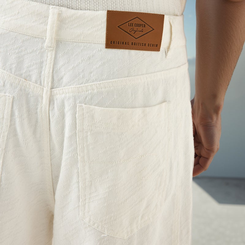 لي كوبر شورت جينز واسع من لي كوبر بنقوش وزر وجيوب - Image 4