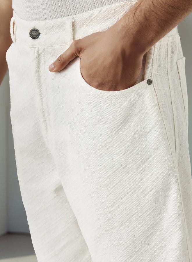 لي كوبر شورت جينز واسع من لي كوبر بنقوش وزر وجيوب - Image 3