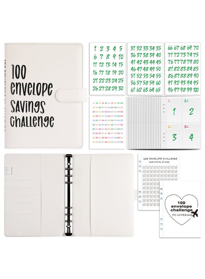 HONGYANG Envelope Challenge Binder Couple's 100-day Challenge Saving Savings Hand Account Notebook - Image 1