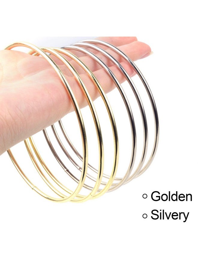 BronaGrand - 6Pcs 4 Inch Metal Hoops Metal Rings For Dream Catcher And Crafts(Gold And Silver) - Image 1