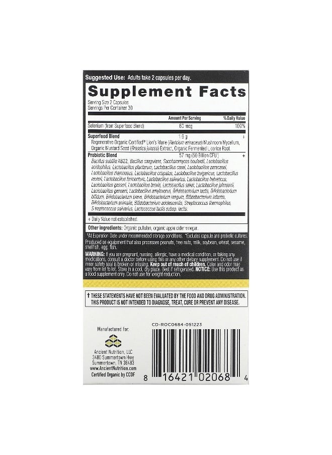 Ancient Nutrition - Ancient Nutrition, Gut Recovery Probiotics, 25 Billion CFU, 60 Capsules - Image 1