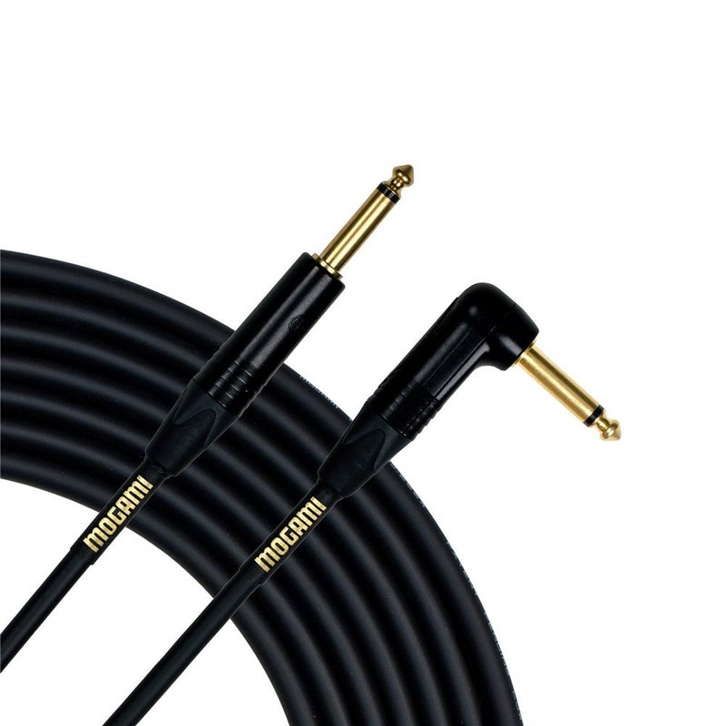 MOGAMI Gold INSTRUMENT-03R Guitar Instrument Cable, 1/4" TS Male Plugs, Gold Contacts, Right Angle and Straight Connectors, 3 Foot - Image 3