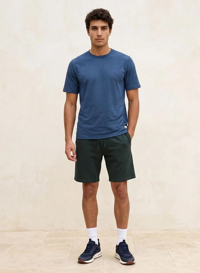 Splash Active BLUE Typographic Print Performance T-shirt for Men | Best Price UAE