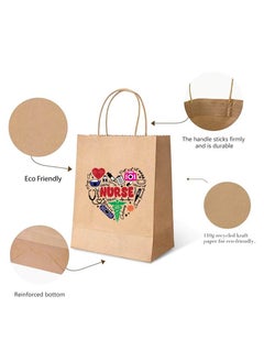 PRINTSHOP4ME Pack of 10 Nurse Day Kraft Brown Paper Bags With Twisted Paper Handle Eco-Friendly Bags - Perfect for International Nurses Day and Nurses Week Gifts  - Image 4