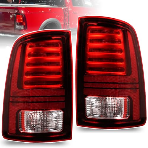 Lochnchn LED Tail Lights Compatible With 2013-2018 Dodge Ram 1500 2500 3500 Driver and Passenger Side Taillights Replace 68093081AB, 68093081AC, CH2800202 - Image 1