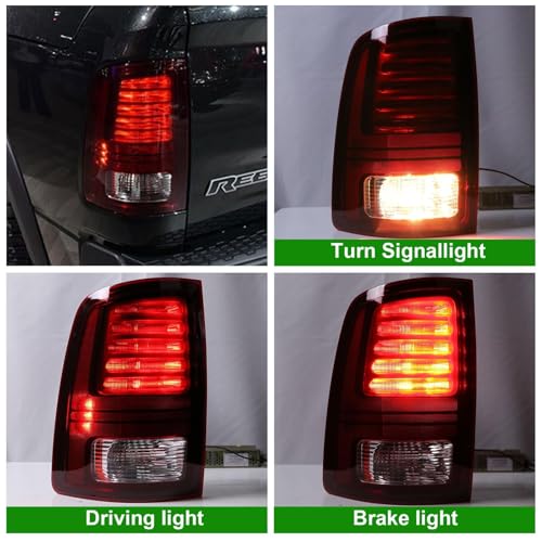 Lochnchn LED Tail Lights Compatible With 2013-2018 Dodge Ram 1500 2500 3500 Driver and Passenger Side Taillights Replace 68093081AB, 68093081AC, CH2800202 - Image 3