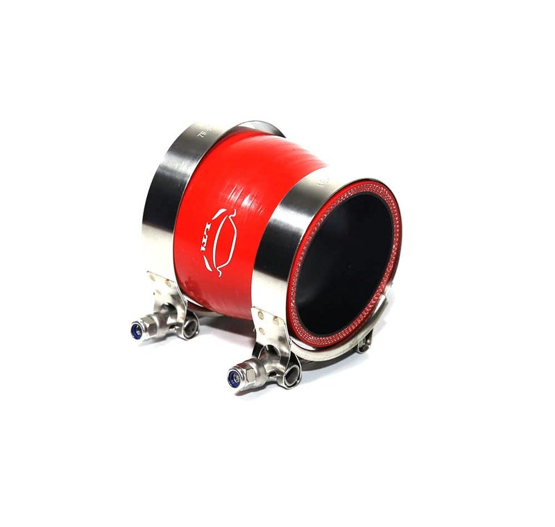 TenkeAuto 4-Ply Reinforced 2.5"-3" ID Reducer Silicone Hose Coupler 3" Length With T Bolt Clamp for Turbo/Intercooler/Piping (2.5" to 3" Red) - Image 5