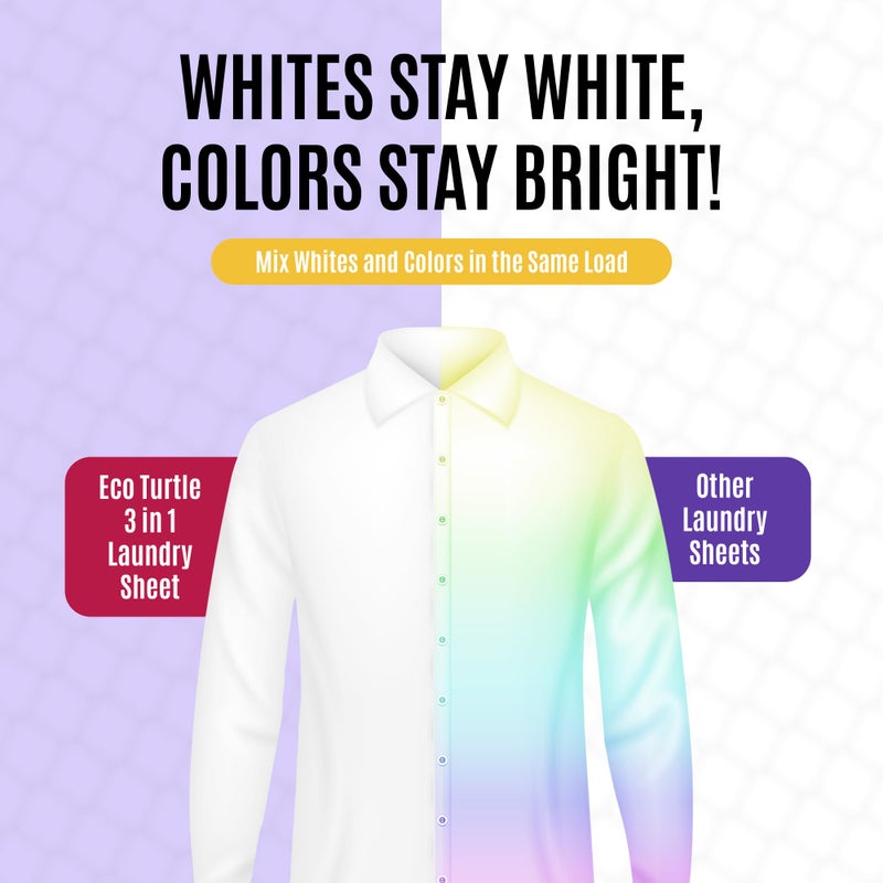 Color Catcher Fabric Softener Laundry Detergent Sheets 20 Loads Fresh Scent, Plant based, No Plastic Jugs Travel Friendly, Ultra Concentrated Mix Colored with Whites Detergent Softener & Color Catcher - Image 5