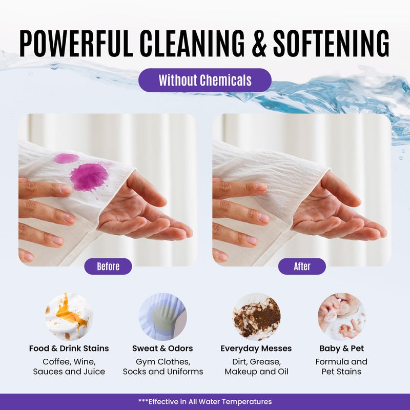 Color Catcher Fabric Softener Laundry Detergent Sheets 20 Loads Fresh Scent, Plant based, No Plastic Jugs Travel Friendly, Ultra Concentrated Mix Colored with Whites Detergent Softener & Color Catcher - Image 3