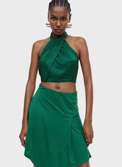 H&M Asymmetric Tiered Skirt