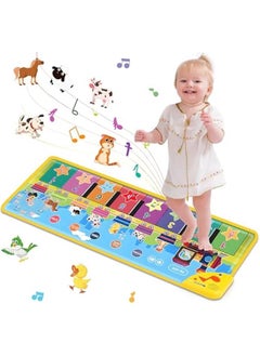 Floor Piano Mat for Toddlers 1-3 with 34 Music Sounds Educational Baby Musical Toys Toddler Toys Age 1-2 Sensory Interactive Learning Toys for 1 2 3 Year Old Boy Girl Birthday Gifts