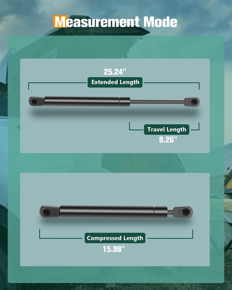 SCITOO 6657 25.24Inch Lift Supports Fit for Dodge Challenger 2008-2018 Rear Left and Right Trunk Shock Struts 2pcs - Image 3