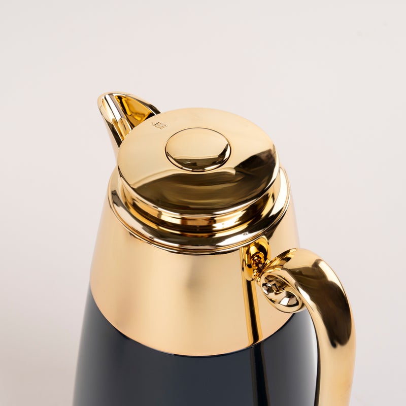 Dallaty set of 2 steel vacuum flask blue and matt silver 1L - Image 2