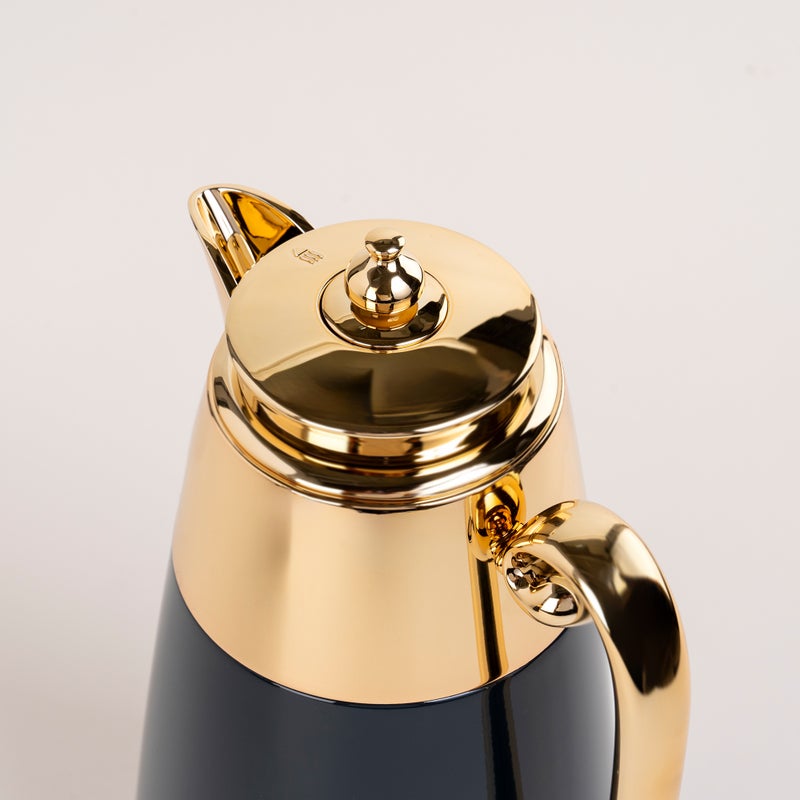 Dallaty set of 2 steel vacuum flask blue and matt silver 1L - Image 3