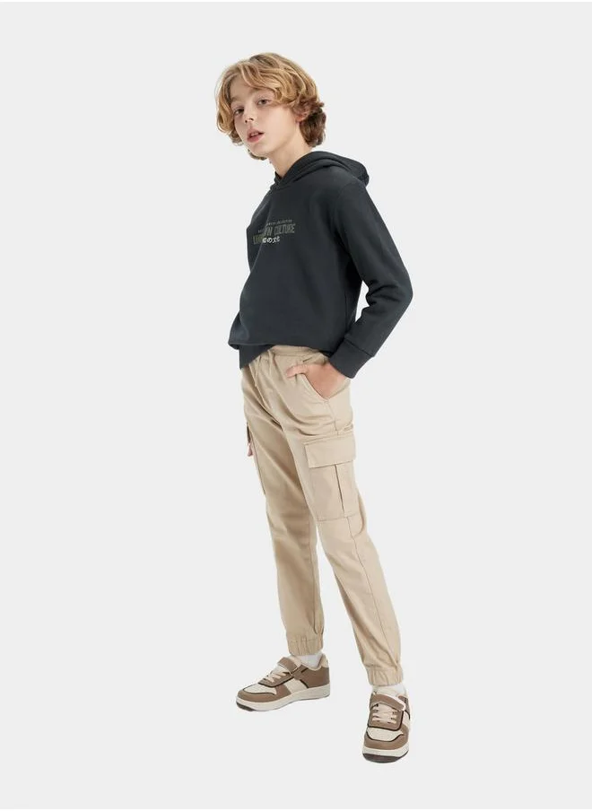 DeFacto Regular Fit Graphic Print Hooded Sweatshirt by Styli