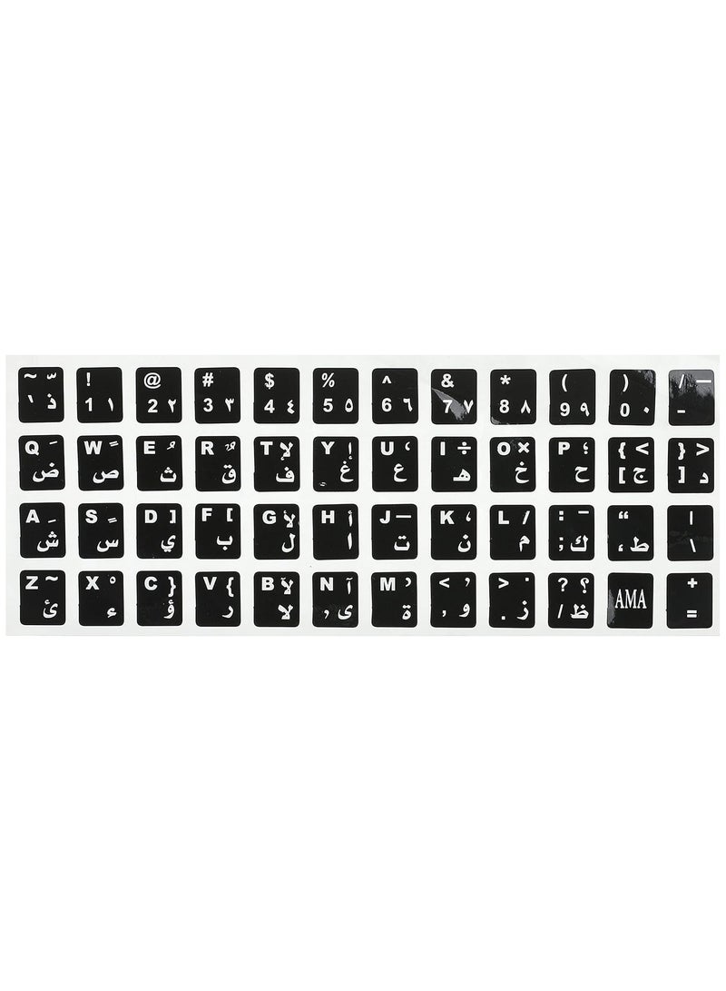 Generic Keyboard stickers (arabic/english letters) for laptops