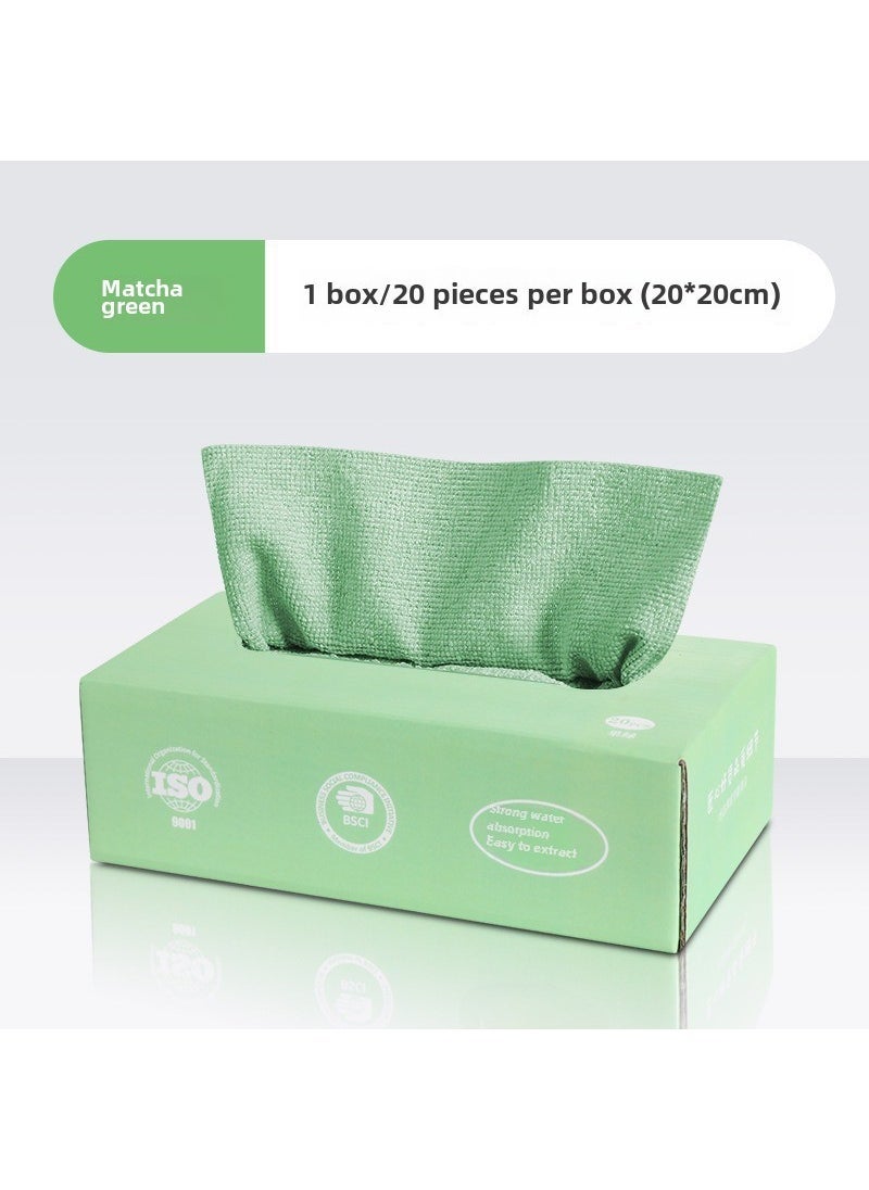 Disposable Lazy Cloth Box for Home Cleaning Matcha green