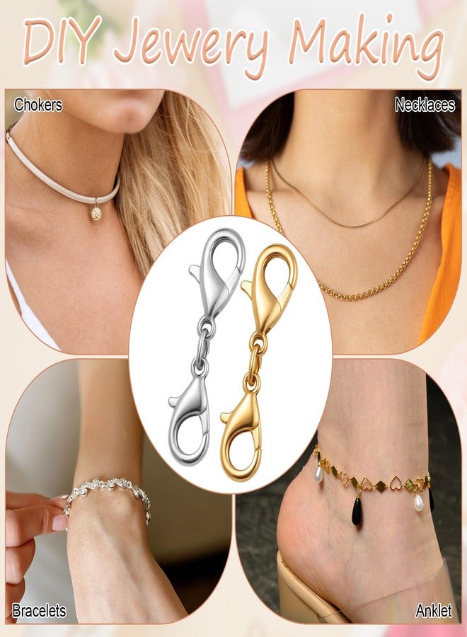 YQQYG 8PCS Double Lobster Clasp, Necklace Clasp Replacement Bracelet Safety Clasps for Necklaces and Bracelets to Wear Safely - Image 4