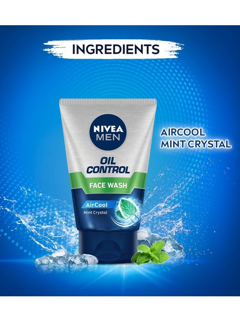 NIVEA MEN Oil Control Face Wash 100 g | With Magnolia Bark Extracts for 12 Hr Oil Control in Summer | 10 X Vitamin C Effect for Radiant Skin | For Oily Skin - Image 3