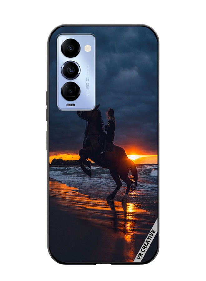 VR CREATIVE Protective Case Cover For Tecno Camon 18/18 P Horse1 Design Multicolour - Image 1