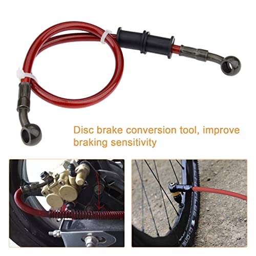 Mtsooning 120cm Motorcycle Brake Clutch Line, Universal Hydraulic Oil Pipe, Rotatable Front & Rear Gas Hose Banjo Bolt Replacement for Dirt Bike ATV Moped Scooter - Image 5