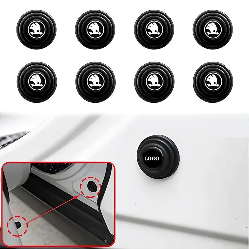 Pivdo Car Shock Absorber Protector Rubber Guard Pads Car Door Accessories and Gadgets for Enhanced Shock Absorption Slavia, Kushaq, Kodiaq, Superb, Rapid, Octavia, Fabia, Laura - Image 1