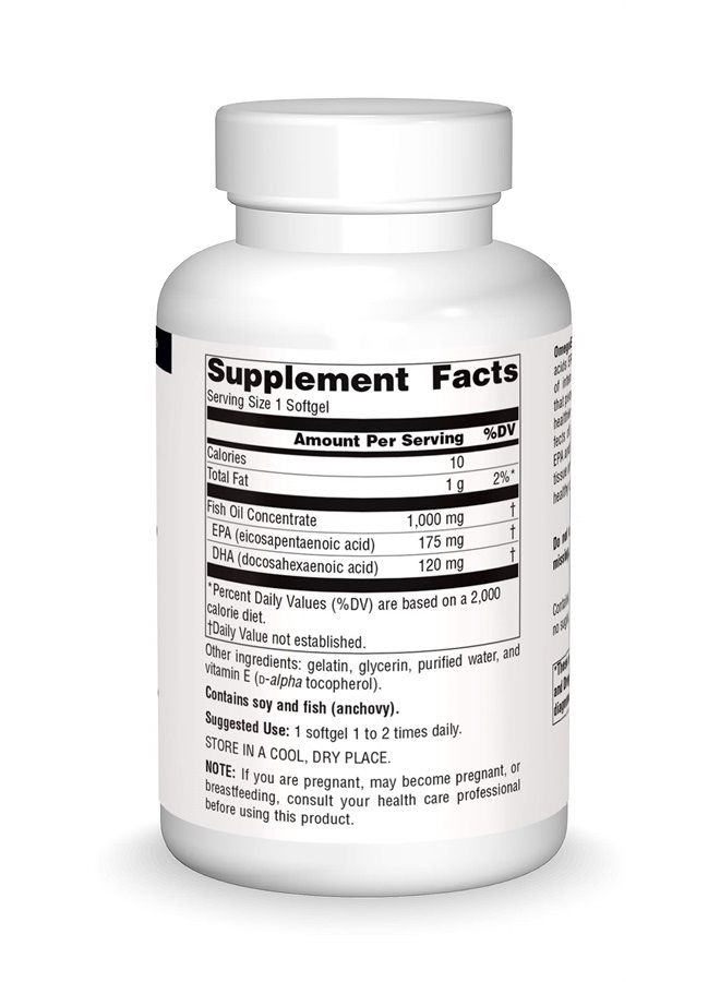 OmegaEPA Fish Oil - Marine Lipids with EPA & DHA Supports Cardiovascular & Brain Health - 200 Softgels