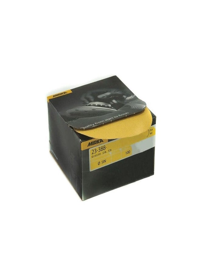 Mirka Gold Adhesive Sandpaper Discs / 5 inch/Grit 80 / No-Hole/PSA Sanding Disc / 100 pcs / for Orbital Sander, Sand Paper Pads for Wood, Composites, Automotive / 23-388-080 - Image 3