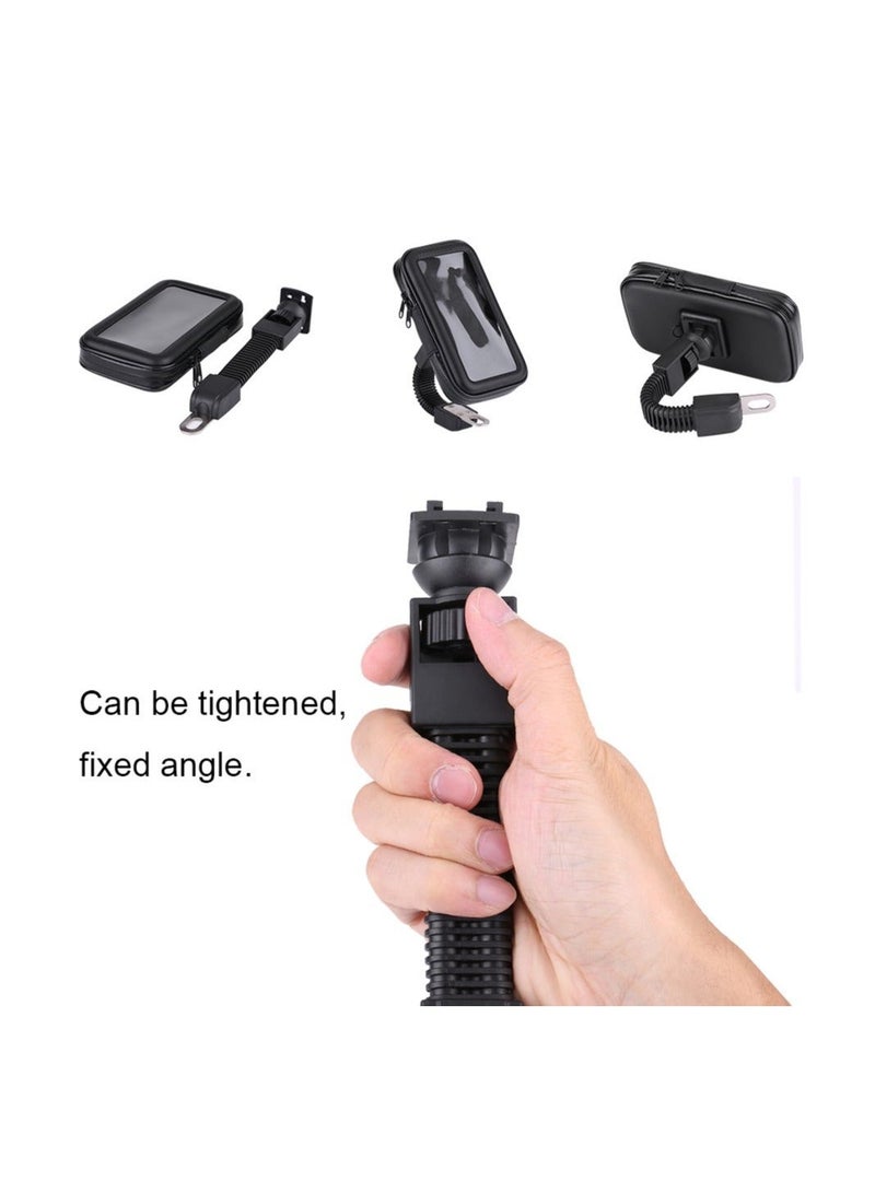 Y&D Motorcycle Phone Mount(XL), 360°Rotation Motorbike Holder Waterproof Pouch Stand Accessory Bike Mount System Handlebar Electronic Accessories  - Image 5