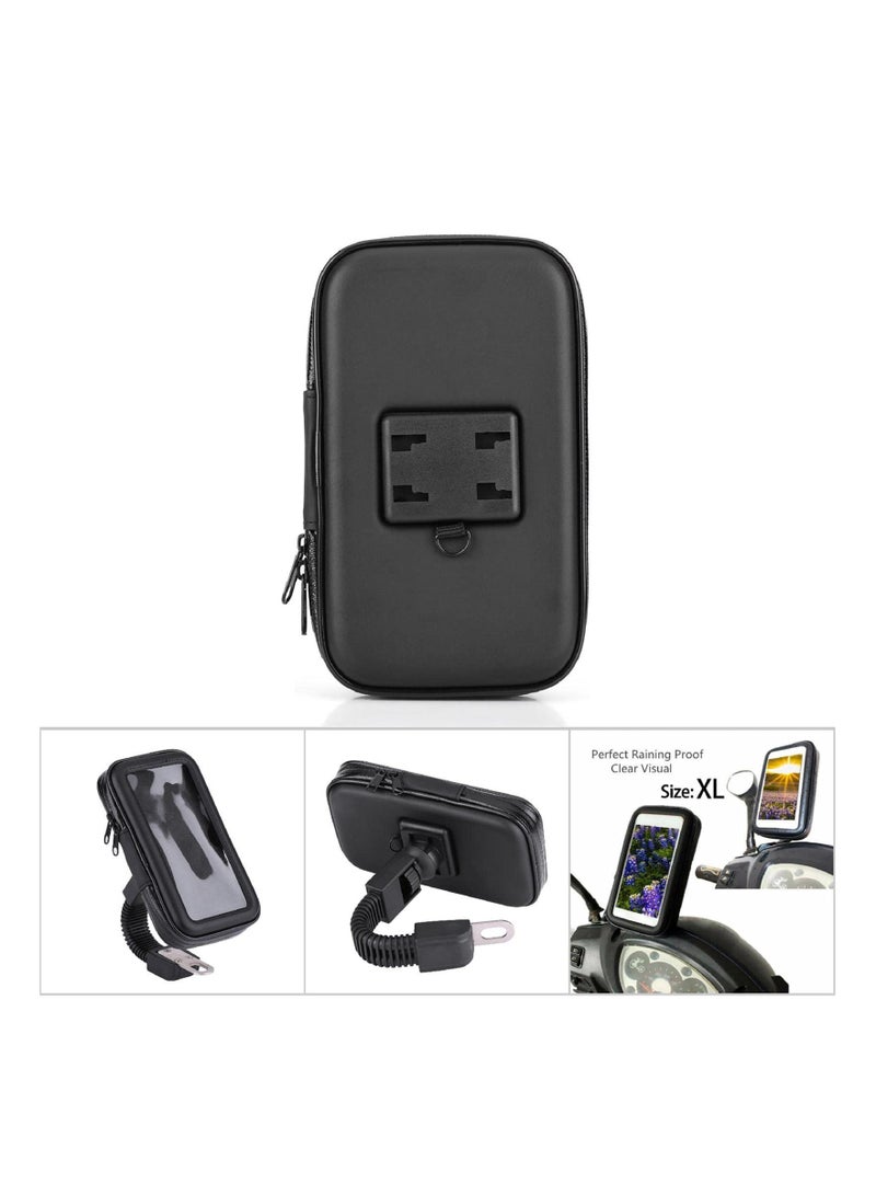 Y&D Motorcycle Phone Mount(XL), 360°Rotation Motorbike Holder Waterproof Pouch Stand Accessory Bike Mount System Handlebar Electronic Accessories  - Image 4