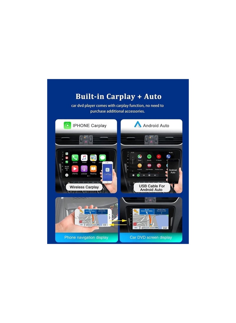 Android Car Stereo for Mitsubishi Pajero 2006 To 2016 6GB RAM 128GB ROM Support SIM Card, Apple Carplay, MirrorLink WiFi BT, 9 Inch IPS Touch Screen with Backup Camera Included