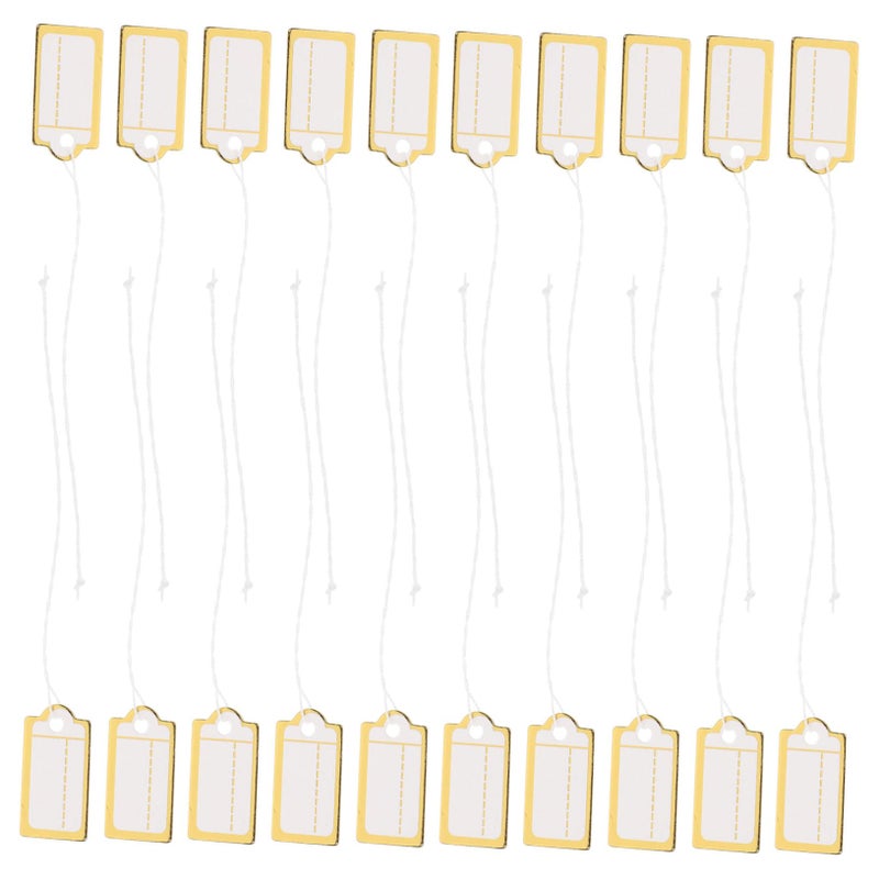 200 Pcs White Price Tags With String For Jewelry Clothing Retail Display Labels - Image 2