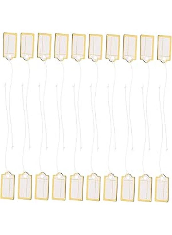 200 Pcs White Price Tags With String For Jewelry Clothing Retail Display Labels - Image 1