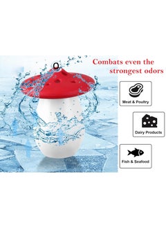 GION GION Refrigerator Odor Absorber Refrigerator Odor Remover Mushroom Shaped Refrigerator Deodorizer Fridge Odor Absorber Baking Soda Holder Container No Soda 1Pcs  - Image 4