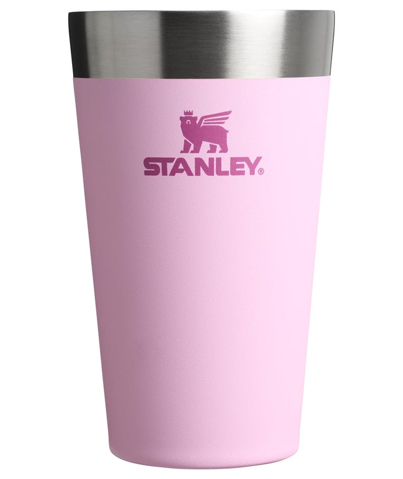 Stanley Stanley Adventure Stacking Beer Pint Glass 16oz | Stackable Drinking Cup for Cold Beverages | Dishwasher Safe | Insulated Stainless Steel Tumbler | BPA-Free | Cherry Blossom - Image 1