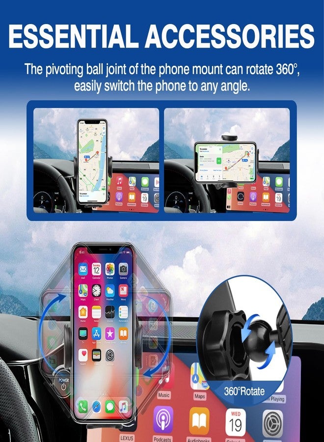 Autorder حامل هاتف السيارة Autorder لسيارة لكزس NX350/NX350h/NX450h+/NX450h+F سبورت 2022-2025 ملحقات تثبيت الهاتف شاشة 14 بوصة دوران 360° حوامل هواتف السيارات (غير مناسب لشاشة 9.8 بوصة) - Image 3